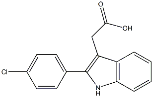 2-[2-(4-chlorophenyl)-1H-indol-3-yl]acetic acid 化学構造式