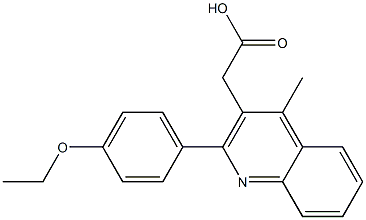 2-[2-(4-ethoxyphenyl)-4-methylquinolin-3-yl]acetic acid 化学構造式