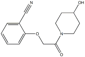 2-[2-(4-hydroxypiperidin-1-yl)-2-oxoethoxy]benzonitrile Structure