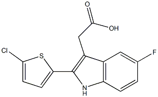 2-[2-(5-chlorothiophen-2-yl)-5-fluoro-1H-indol-3-yl]acetic acid