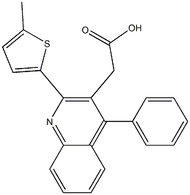 2-[2-(5-methylthiophen-2-yl)-4-phenylquinolin-3-yl]acetic acid,,结构式