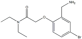 2-[2-(aminomethyl)-4-bromophenoxy]-N,N-diethylacetamide,,结构式