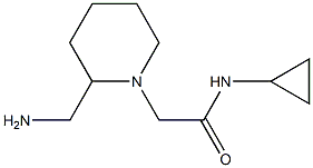 2-[2-(aminomethyl)piperidin-1-yl]-N-cyclopropylacetamide,,结构式