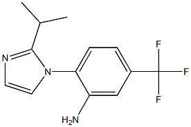 2-[2-(propan-2-yl)-1H-imidazol-1-yl]-5-(trifluoromethyl)aniline,,结构式