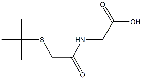 2-[2-(tert-butylsulfanyl)acetamido]acetic acid Structure