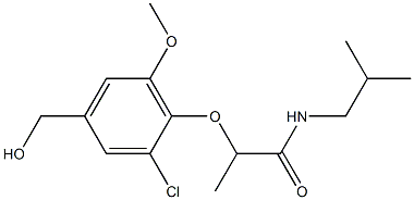 2-[2-chloro-4-(hydroxymethyl)-6-methoxyphenoxy]-N-(2-methylpropyl)propanamide