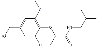  2-[2-chloro-4-(hydroxymethyl)-6-methoxyphenoxy]-N-(2-methylpropyl)propanamide