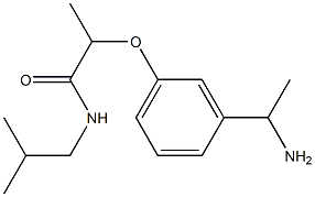 2-[3-(1-aminoethyl)phenoxy]-N-(2-methylpropyl)propanamide 结构式