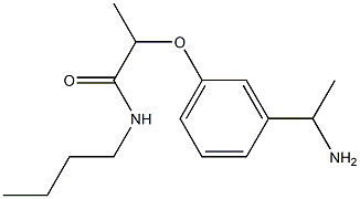2-[3-(1-aminoethyl)phenoxy]-N-butylpropanamide 化学構造式