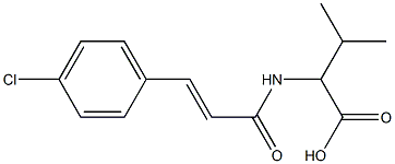 2-[3-(4-chlorophenyl)prop-2-enamido]-3-methylbutanoic acid Struktur