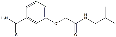 2-[3-(aminocarbonothioyl)phenoxy]-N-isobutylacetamide Structure