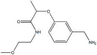 2-[3-(aminomethyl)phenoxy]-N-(2-methoxyethyl)propanamide 化学構造式