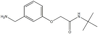 2-[3-(aminomethyl)phenoxy]-N-(tert-butyl)acetamide 化学構造式