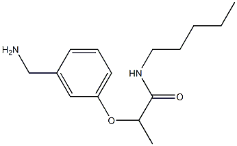 2-[3-(aminomethyl)phenoxy]-N-pentylpropanamide 结构式