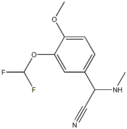 2-[3-(difluoromethoxy)-4-methoxyphenyl]-2-(methylamino)acetonitrile Structure