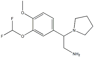 2-[3-(difluoromethoxy)-4-methoxyphenyl]-2-pyrrolidin-1-ylethanamine Structure