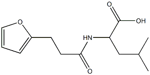 2-[3-(furan-2-yl)propanamido]-4-methylpentanoic acid,,结构式