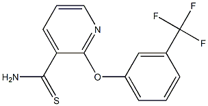 2-[3-(trifluoromethyl)phenoxy]pyridine-3-carbothioamide 结构式