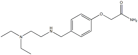 2-[4-({[2-(diethylamino)ethyl]amino}methyl)phenoxy]acetamide,,结构式