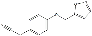 2-[4-(1,2-oxazol-5-ylmethoxy)phenyl]acetonitrile Struktur