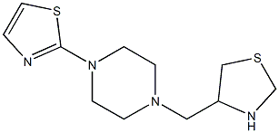 2-[4-(1,3-thiazolidin-4-ylmethyl)piperazin-1-yl]-1,3-thiazole 化学構造式