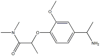 2-[4-(1-aminoethyl)-2-methoxyphenoxy]-N,N-dimethylpropanamide Structure