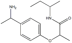 2-[4-(1-aminoethyl)phenoxy]-N-(butan-2-yl)propanamide 化学構造式