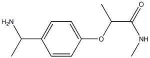 2-[4-(1-aminoethyl)phenoxy]-N-methylpropanamide 结构式