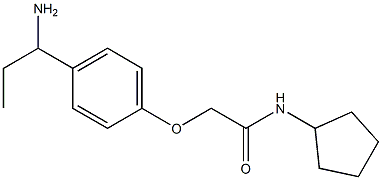 2-[4-(1-aminopropyl)phenoxy]-N-cyclopentylacetamide,,结构式