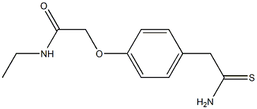 2-[4-(2-amino-2-thioxoethyl)phenoxy]-N-ethylacetamide Structure