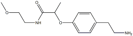 2-[4-(2-aminoethyl)phenoxy]-N-(2-methoxyethyl)propanamide Structure
