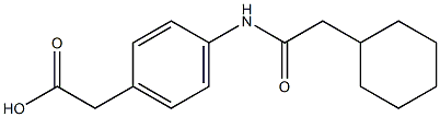 2-[4-(2-cyclohexylacetamido)phenyl]acetic acid Struktur
