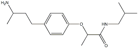 2-[4-(3-aminobutyl)phenoxy]-N-(2-methylpropyl)propanamide Structure