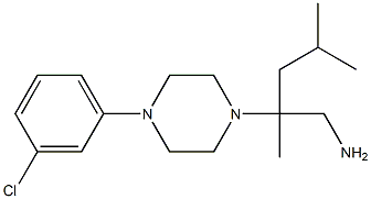 2-[4-(3-chlorophenyl)piperazin-1-yl]-2,4-dimethylpentan-1-amine|