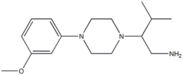 2-[4-(3-methoxyphenyl)piperazin-1-yl]-3-methylbutan-1-amine 结构式