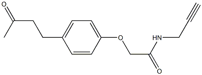 2-[4-(3-oxobutyl)phenoxy]-N-prop-2-ynylacetamide Structure