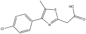 2-[4-(4-chlorophenyl)-5-methyl-1,3-thiazol-2-yl]acetic acid Structure