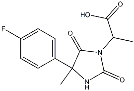 2-[4-(4-fluorophenyl)-4-methyl-2,5-dioxoimidazolidin-1-yl]propanoic acid Structure