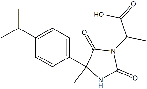 2-[4-(4-isopropylphenyl)-4-methyl-2,5-dioxoimidazolidin-1-yl]propanoic acid Structure