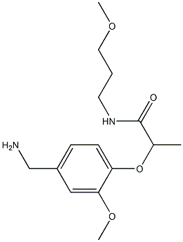 2-[4-(aminomethyl)-2-methoxyphenoxy]-N-(3-methoxypropyl)propanamide 结构式