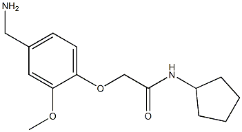 2-[4-(aminomethyl)-2-methoxyphenoxy]-N-cyclopentylacetamide|