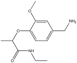 2-[4-(aminomethyl)-2-methoxyphenoxy]-N-ethylpropanamide Structure