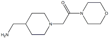 2-[4-(aminomethyl)piperidin-1-yl]-1-(morpholin-4-yl)ethan-1-one,,结构式