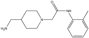 2-[4-(aminomethyl)piperidin-1-yl]-N-(2-methylphenyl)acetamide 结构式