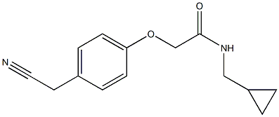 2-[4-(cyanomethyl)phenoxy]-N-(cyclopropylmethyl)acetamide,,结构式