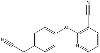 2-[4-(cyanomethyl)phenoxy]nicotinonitrile 结构式