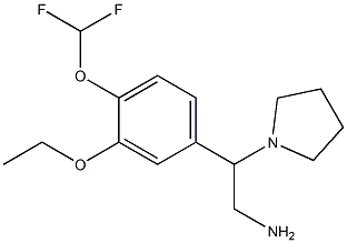 2-[4-(difluoromethoxy)-3-ethoxyphenyl]-2-(pyrrolidin-1-yl)ethan-1-amine Structure