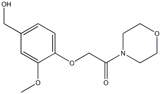 2-[4-(hydroxymethyl)-2-methoxyphenoxy]-1-(morpholin-4-yl)ethan-1-one Struktur