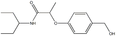 2-[4-(hydroxymethyl)phenoxy]-N-(pentan-3-yl)propanamide Structure