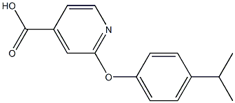 2-[4-(propan-2-yl)phenoxy]pyridine-4-carboxylic acid,,结构式